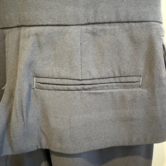 A.L.C. Black Crepe Sleeveless Deep V-Neck Tuxedo Jumpsuit Size 2 - Picture 7 of 9